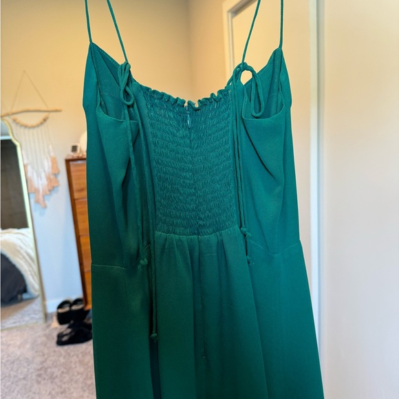 Reformation Juliette Dress in color emerald - Picture 5 of 8